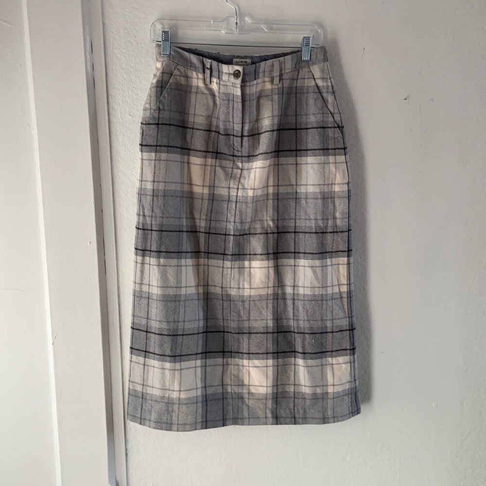 L.L. Bean Plaid Skirt
